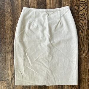 3/$15 Ann Taylor Cream Pencil Skirt